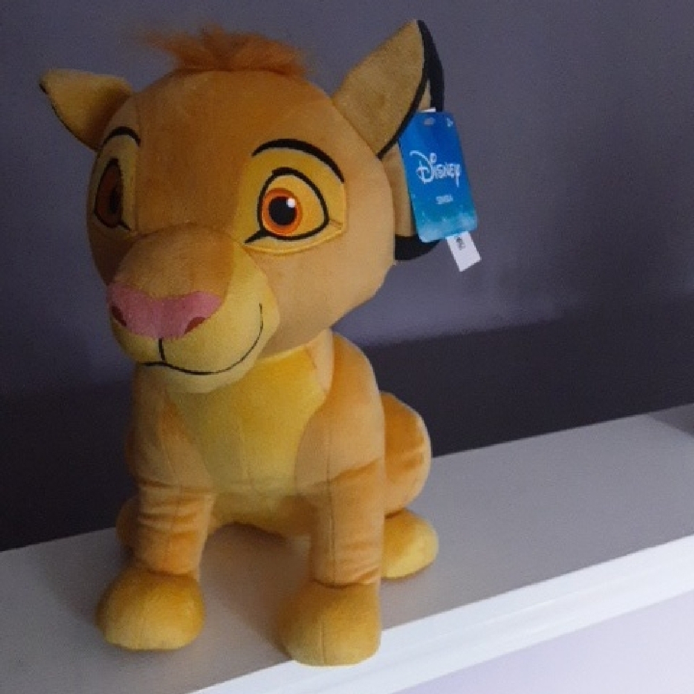 Disney Yellow and Pink Stuffed Animal Simba Plush